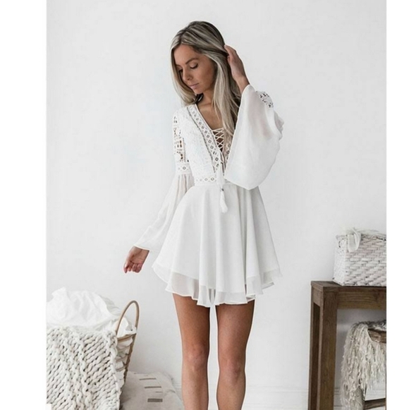 Jemma's Fashion Boutique Dresses & Skirts - Jemma's Fashion Boutique Elegant White Lace "Zoey" Dress